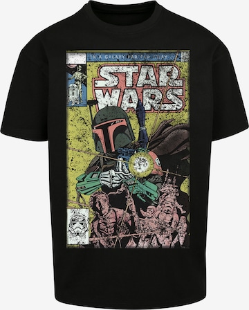 F4NT4STIC T-Shirt 'Star Wars Boba Fett Comic' in Schwarz: predná strana