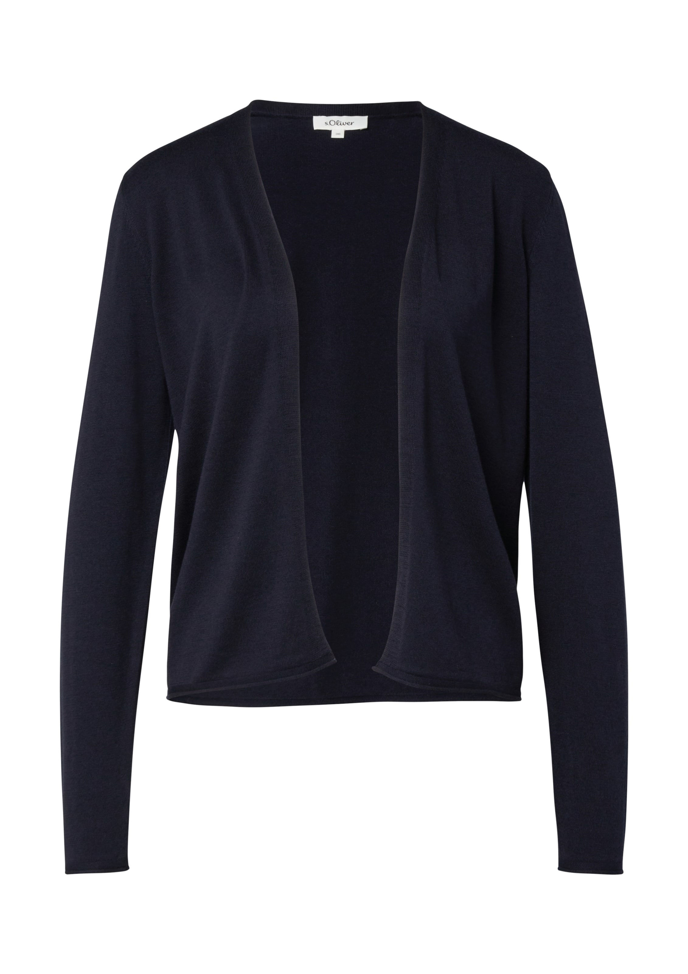 s.Oliver Gebreid vest in Blauw: voorkant