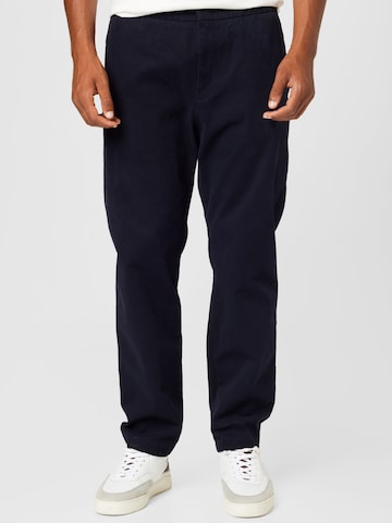 NN07 Loosefit Broek 'Foss' in Blauw: voorkant