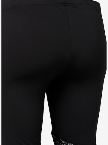 Zizzi Slimfit Sporthose in Schwarz