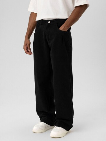 Dandalo - Pierna ancha Pantalón plisado 'Rafael' en negro