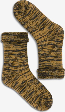 Polar Husky Socks in Yellow: front