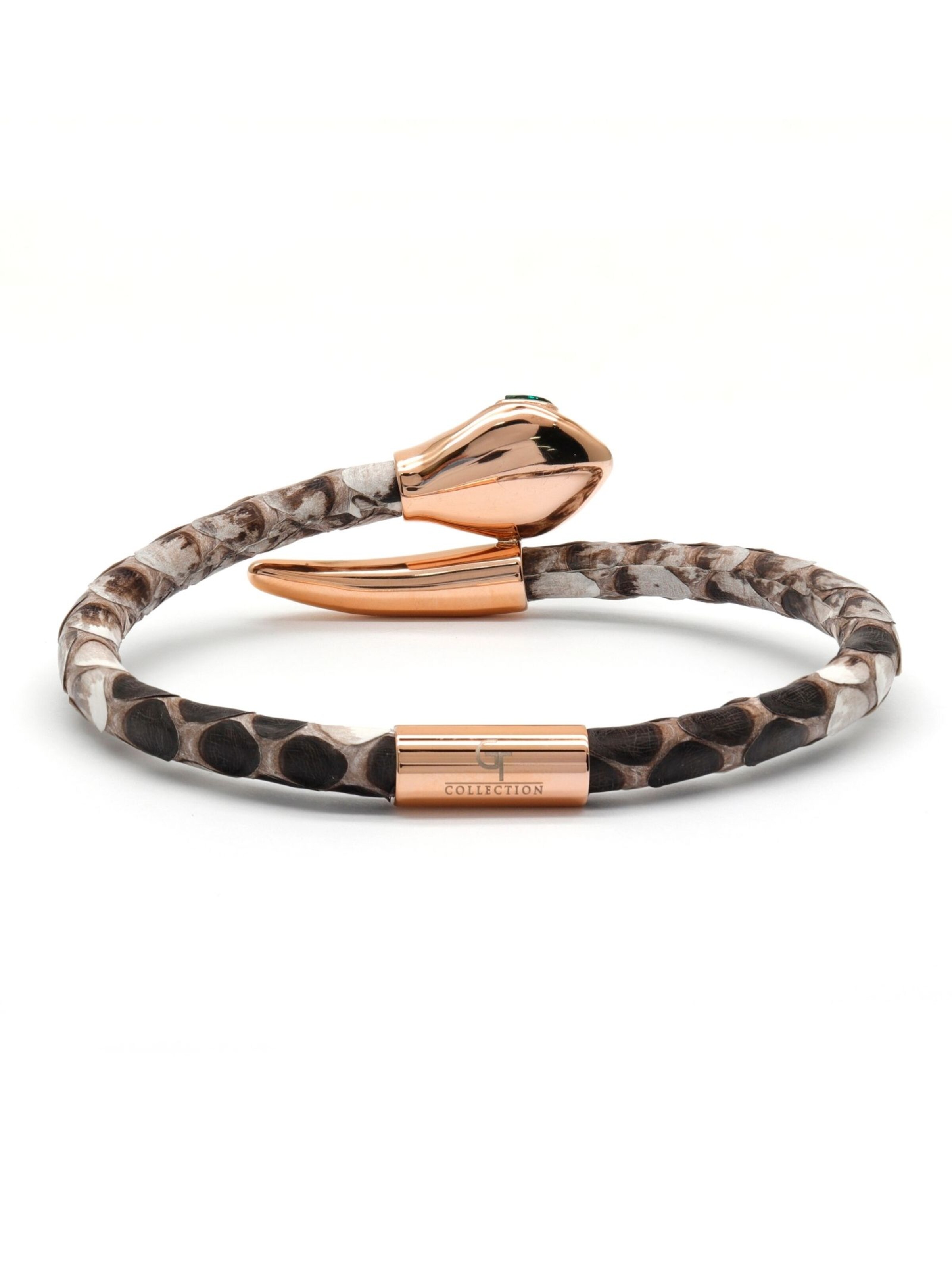 GT Collection Bracelet 'Snake Head' in Brown