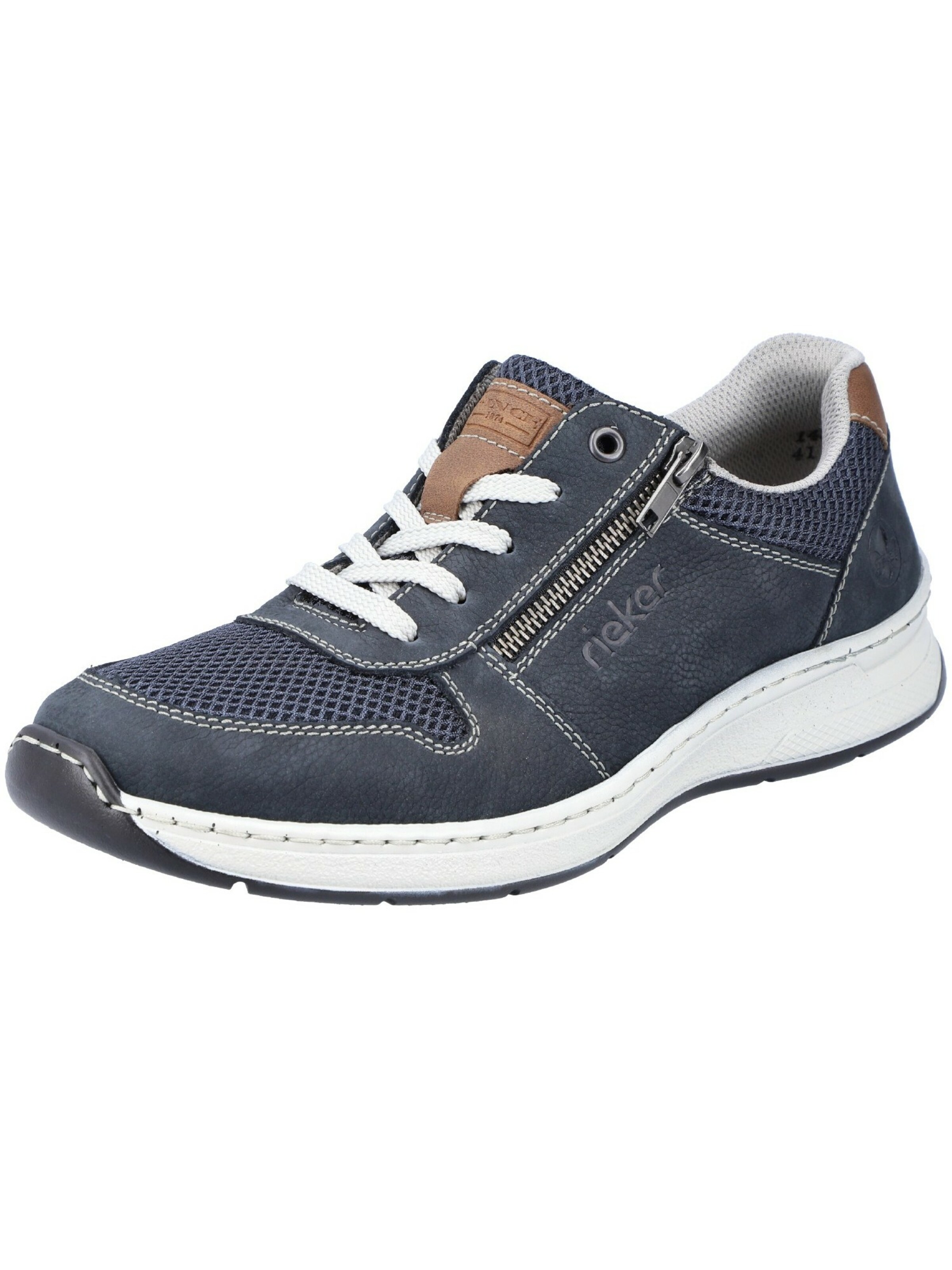 Chaussure de sport à lacets Rieker en bleu : devant