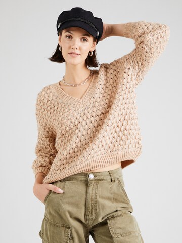 Pull-over 'VIEVALI' VILA en beige : devant