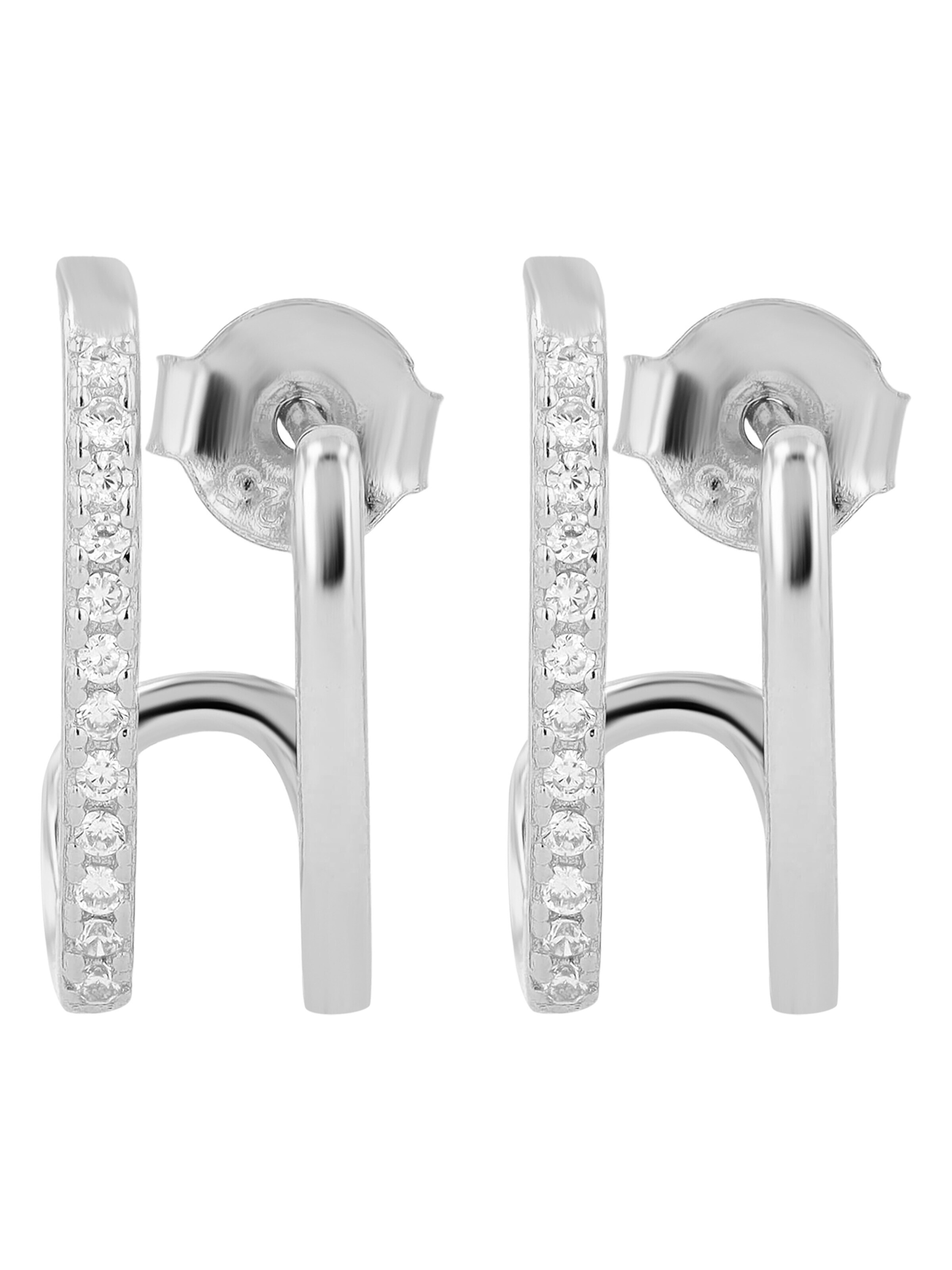 Akzent Earrings '"Luisa" aus 925 Sterlingsilber, rhodiniert, langlebig' in Silver: front