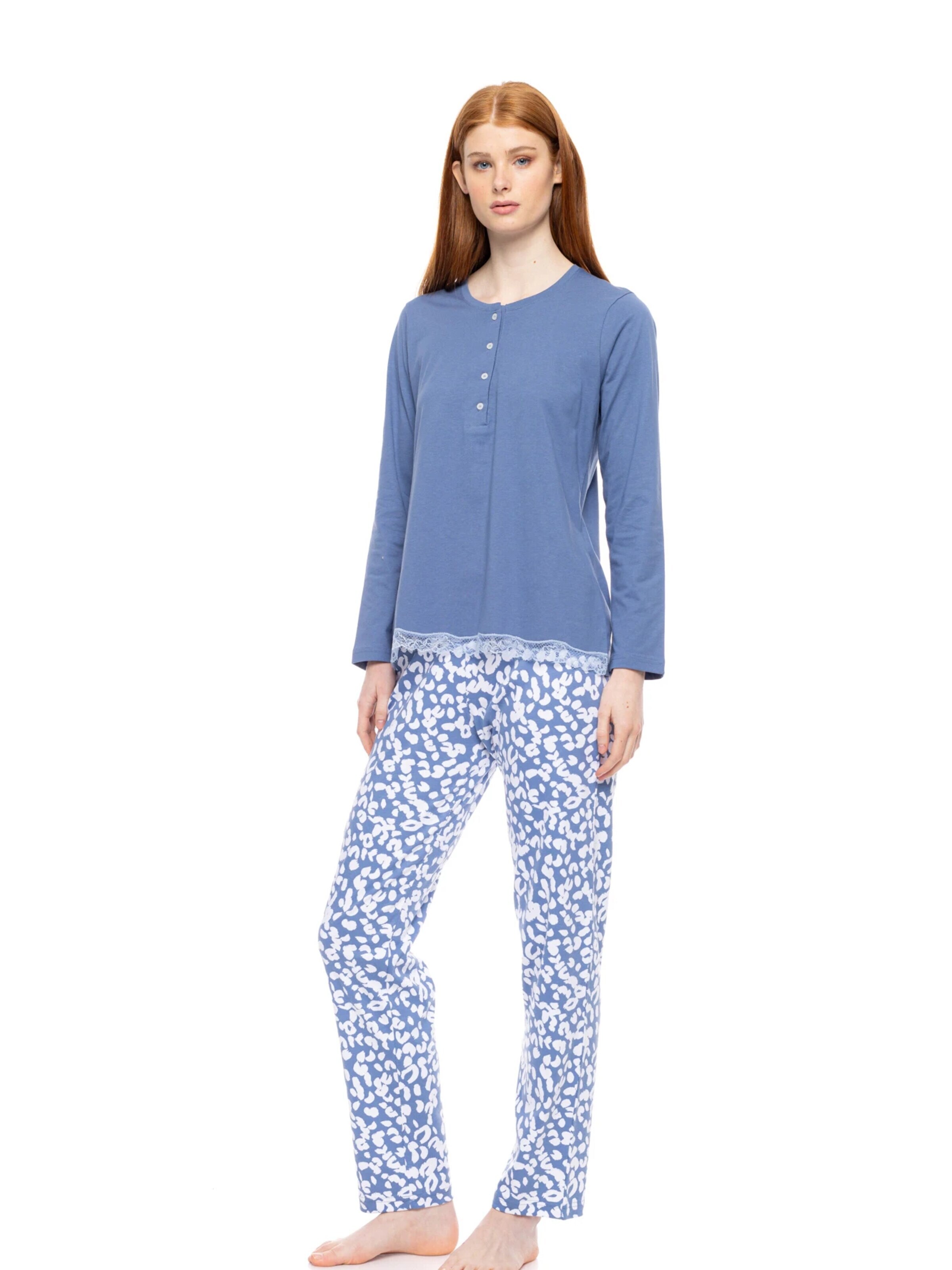 Pink Label - Pijama 'PYJAMA DREAM BLUE LEO' en azul