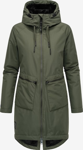 Ragwear Zimní kabát 'Holstic' – zelená: přední strana