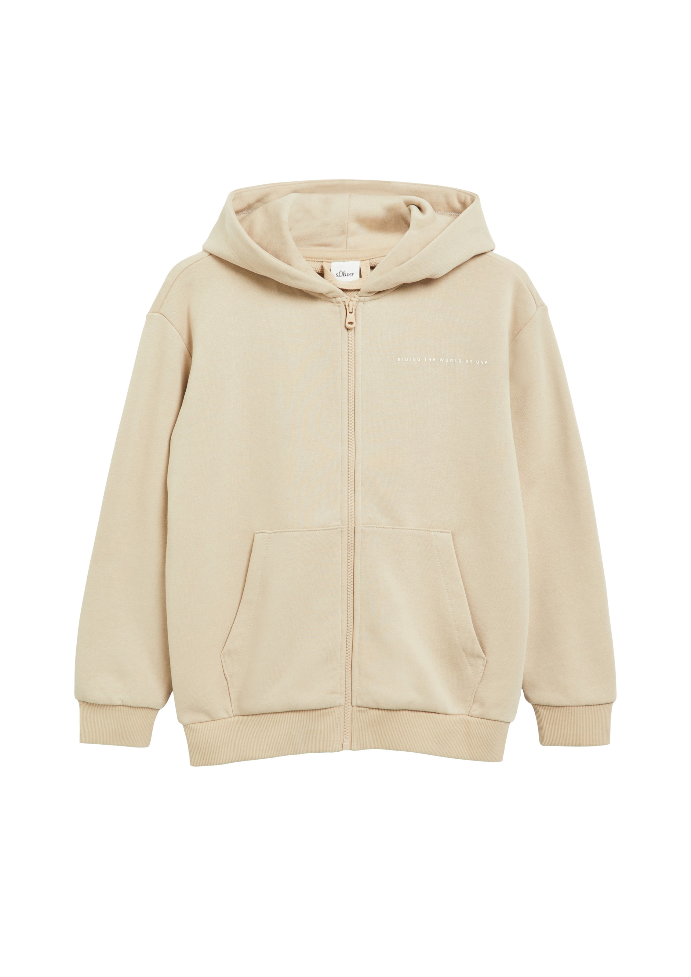 Veste de survêtement s.Oliver en beige : devant