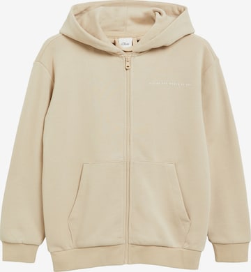 Veste de survêtement s.Oliver en beige : devant
