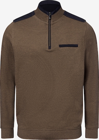 Andrew James Sweatshirt in Braun: Vorderseite