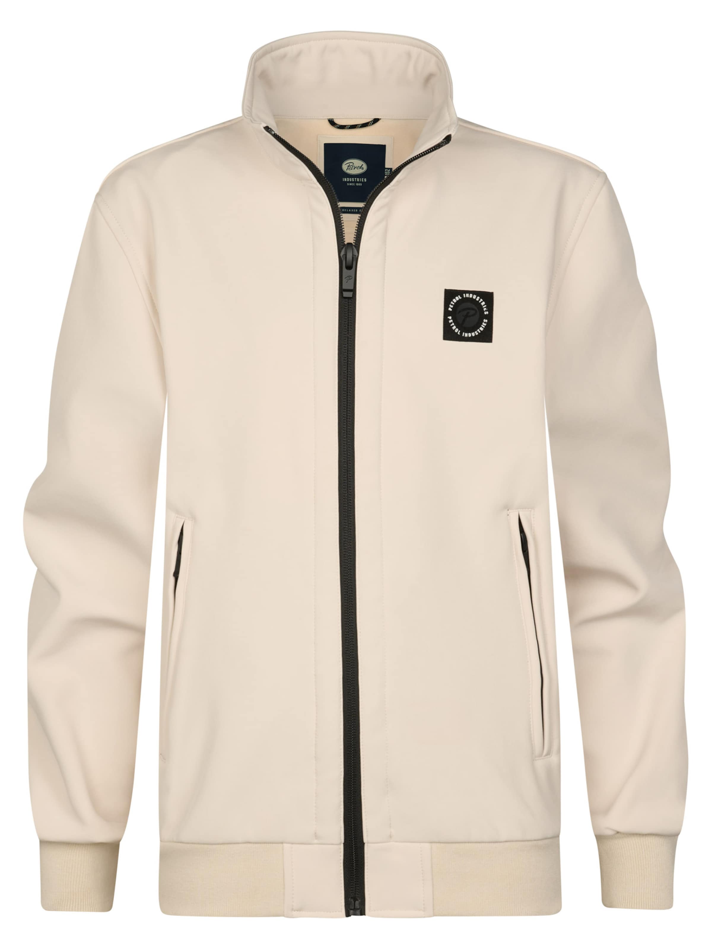 Petrol Industries Sweatvest in Beige: voorkant