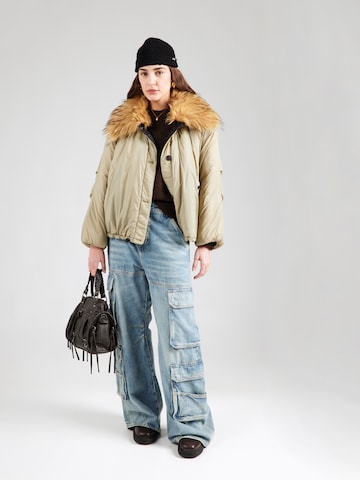 TOPSHOP Tussenjas 'SELLY' in Groen: voorkant