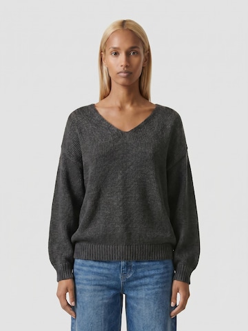 americandreams Oversized sweater 'Milana Cotton' in Black: front