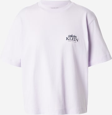 Tricou de la Calvin Klein Jeans pe mov: față