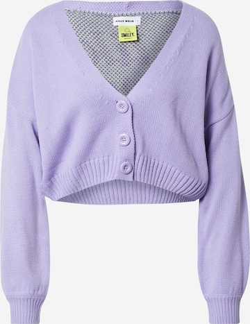 Cardigan Tally Weijl en violet : devant