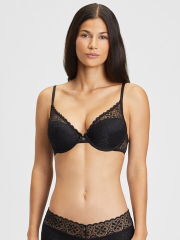 Push-up Reggiseno di s.Oliver in nero: frontale