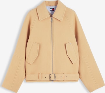 smėlio Tommy Jeans Demisezoninė striukė: priekis