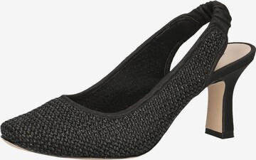 CAPRICE Slingback Pumps in Black: front