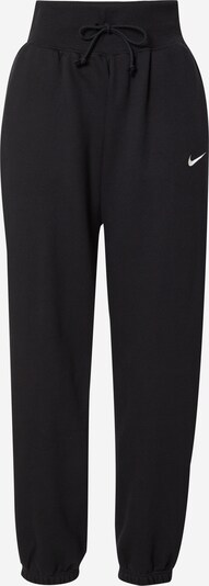 Nike Sportswear Pantalon 'Phoenix Fleece' en noir / blanc, Vue avec produit