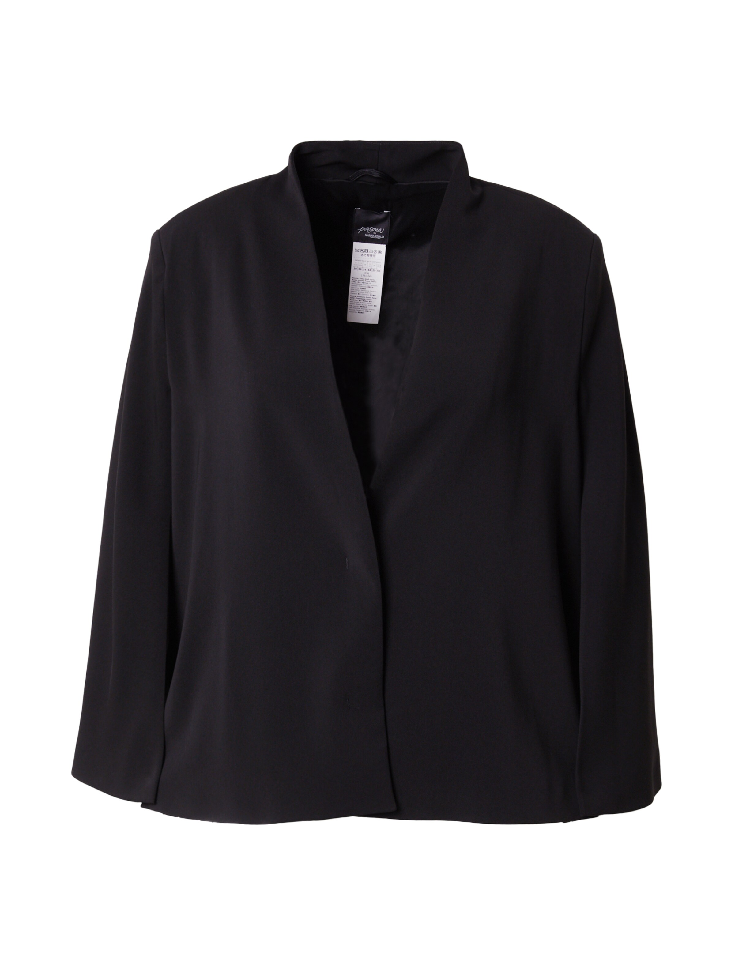 Mantellina 'ZERBINO' di Persona by Marina Rinaldi in nero: frontale