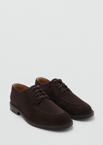 MANGO MAN Lace-Up Shoes 'Bordon' in Brown
