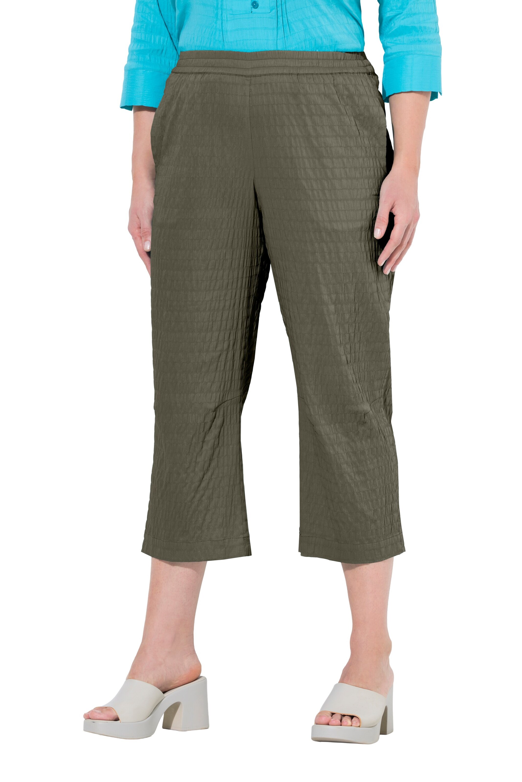Ulla Popken Loose fit Trousers in Green: front