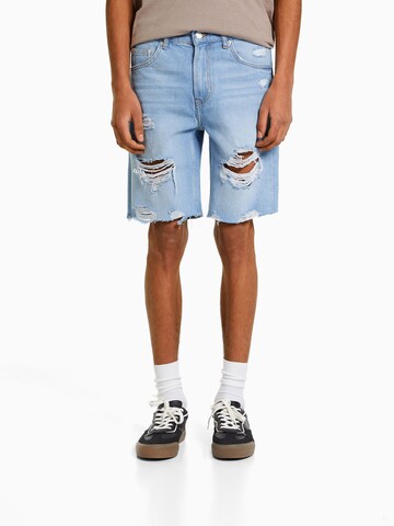 Bershka Regular Shorts in Blau: predná strana