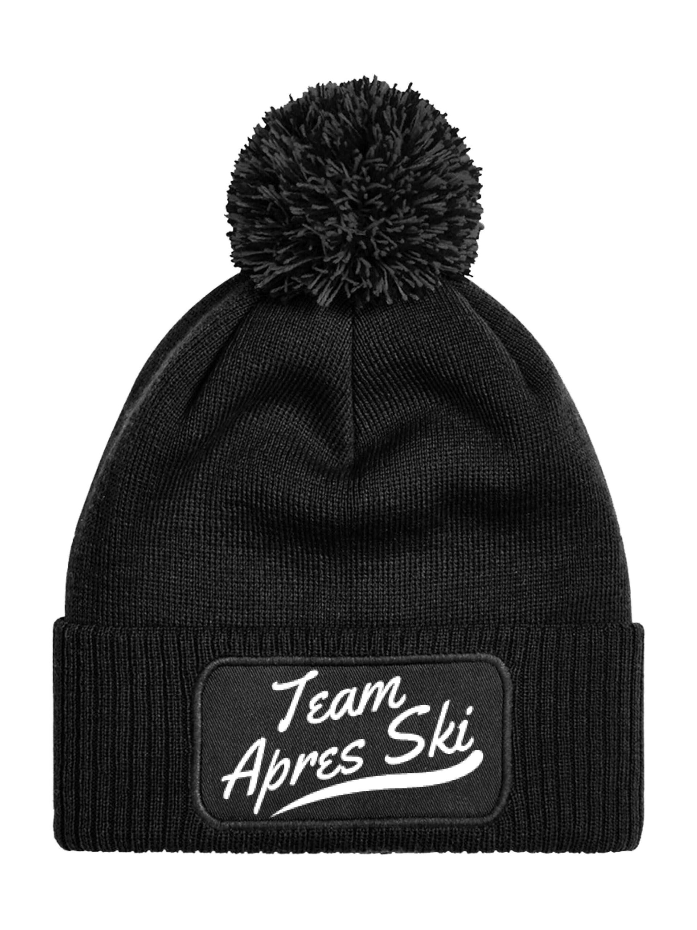 Youth Designz Mütze 'Team Après-Ski'‌‌‌‌‌‌‌‌‌ in Schwarz: Vorderseite