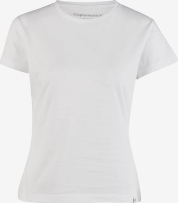 Cleptomanicx T-Shirt 'Slim Tee Ligull Slim' in Weiß: Vorderseite