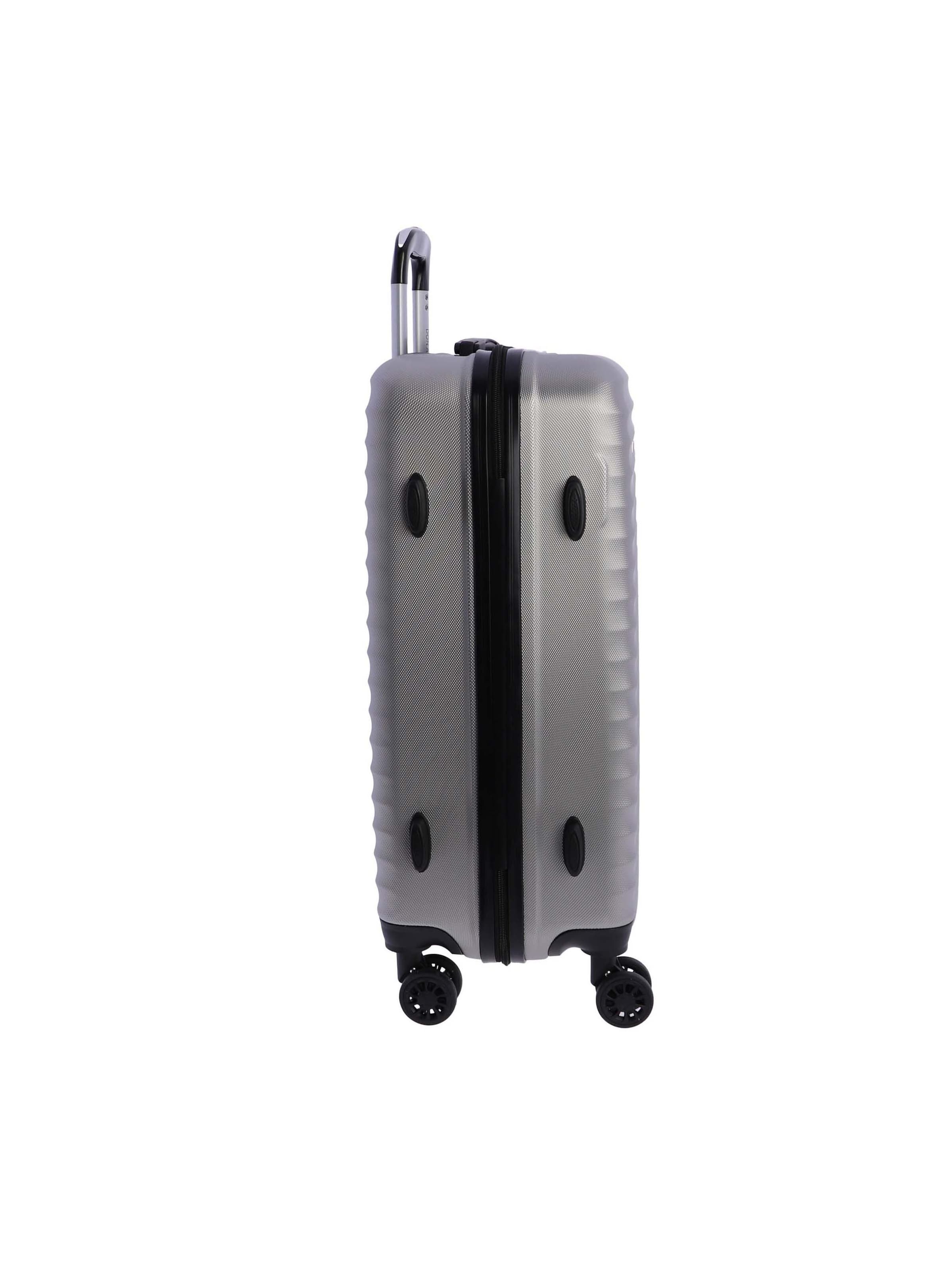 Don Algodon - Carrito 'DON ALGODON Maleta Mediana 23 kg | Maleta de Viaje Rígida con 4 Ruedas Dobles 360º, Candado TSA y Asa Telescópica | Equipaje Resistente al Agua para Viajes en Avión' en plata