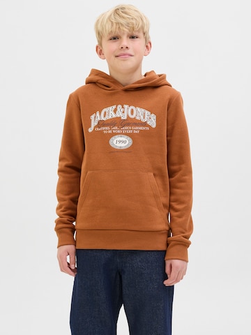 Jack & Jones Junior Sweatshirt 'JJARI' in Bruin: voorkant