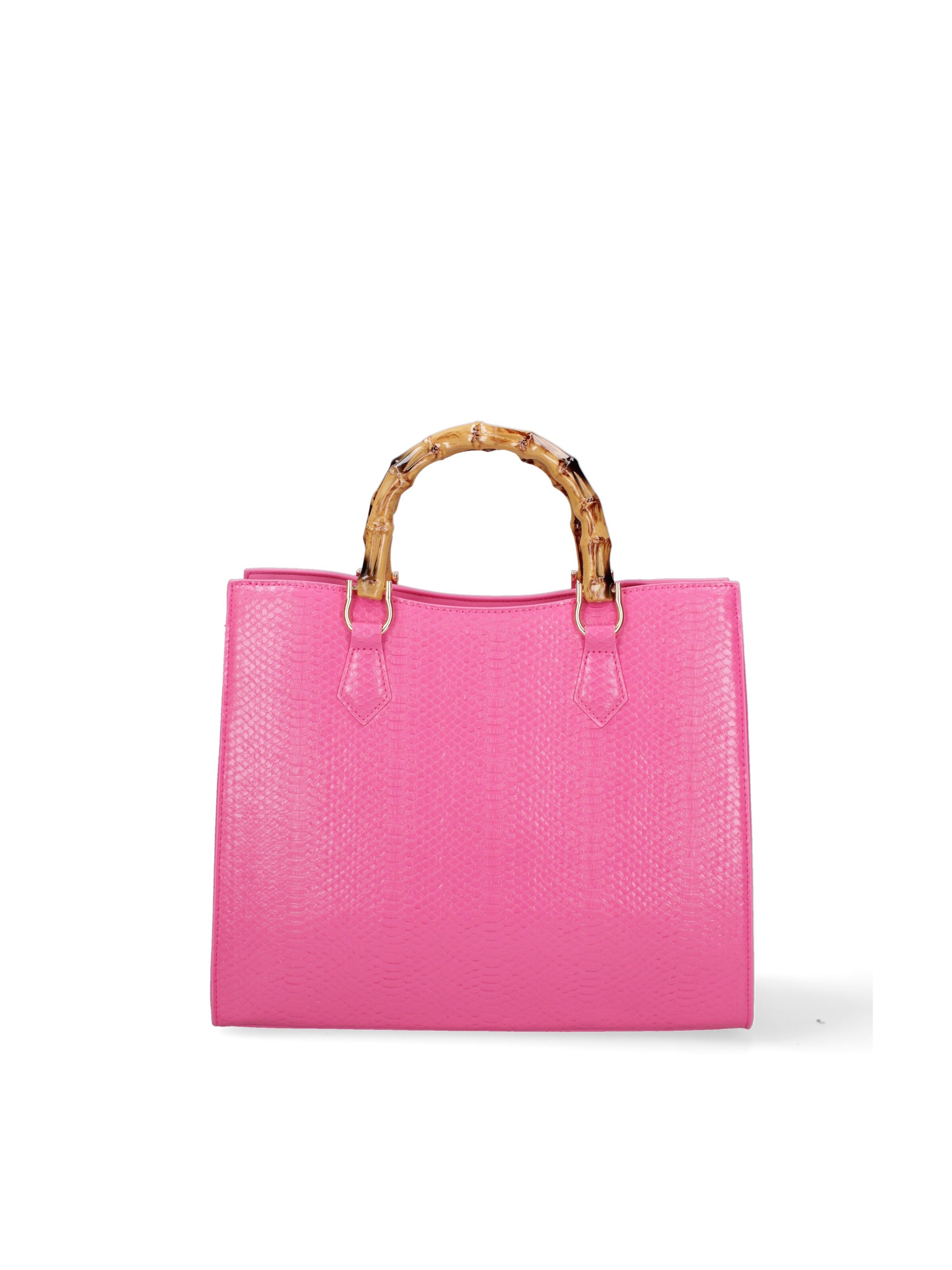 Borsa a spalla 'Borsa a Spalla Donna Ecopelle Vegana con Manico Bambù' di Diana&Co. in rosa