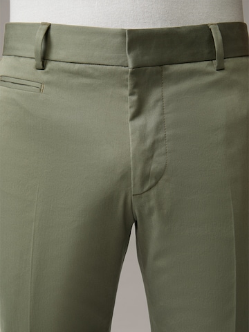 STRELLSON Slim fit Pleated Pants 'Kyle' in Green