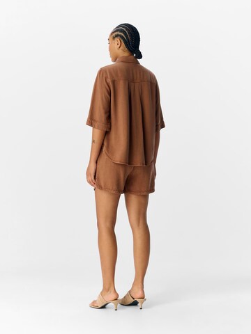 OBJECT Bluse 'OBJFrame' i brun