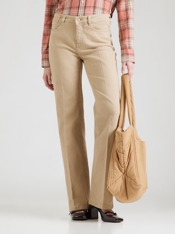 Bootcut Jean 'LAURA' MAC en beige : devant