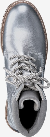 TAMARIS Lace-Up Ankle Boots in Silver