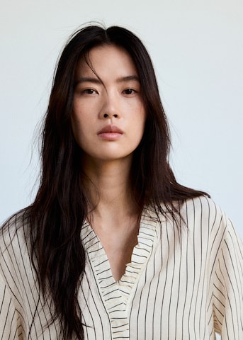 MANGO Bluse 'FLORETA' i beige