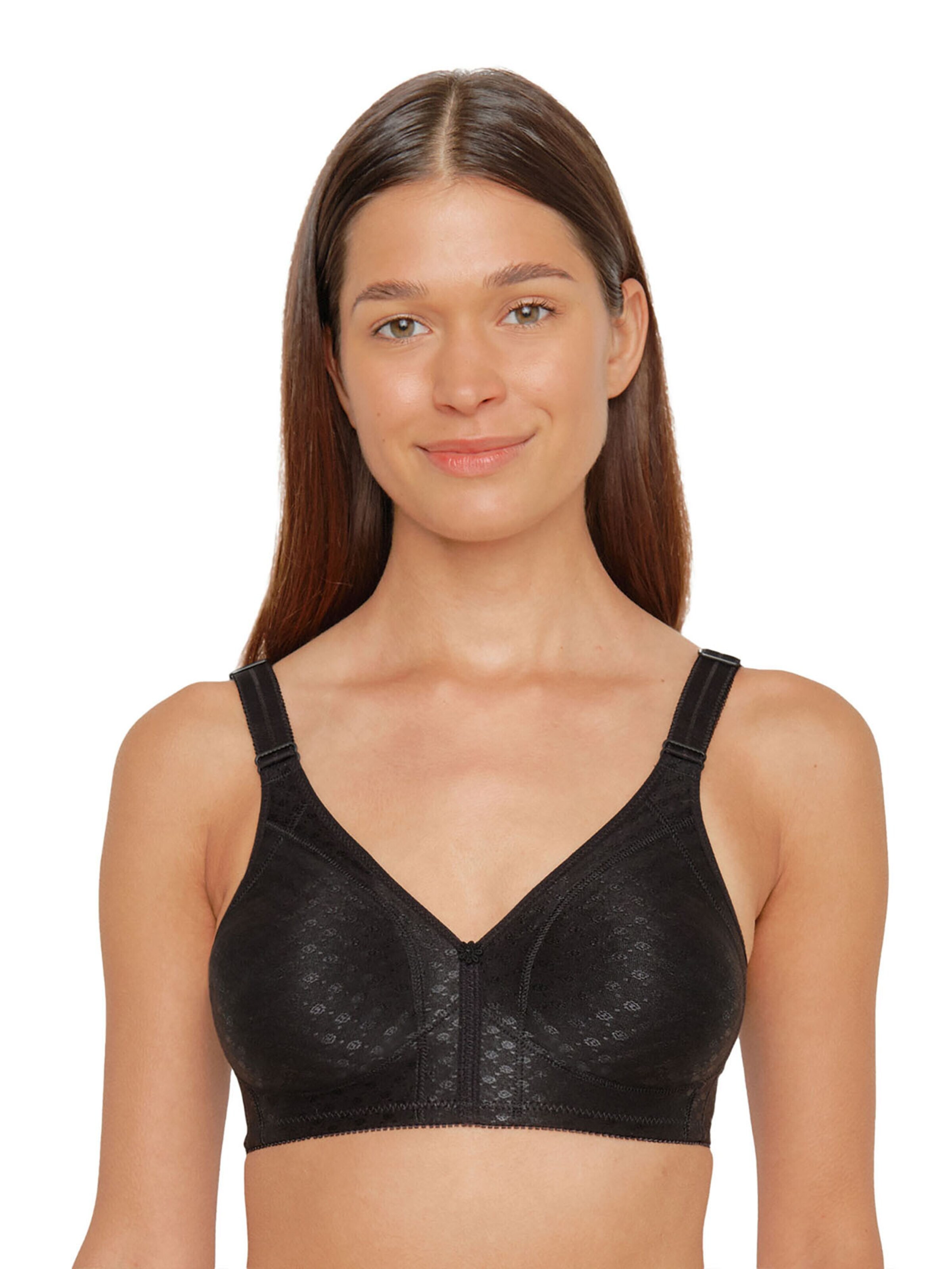 SUSA Minimiser Bra 'Topsy Plus' in Black: front