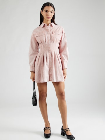 Abito camicia di MICHAEL Michael Kors in rosa: frontale