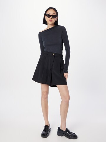 MSCH COPENHAGEN Wide leg Pleat-Front Pants 'Kinna Selia' in Black