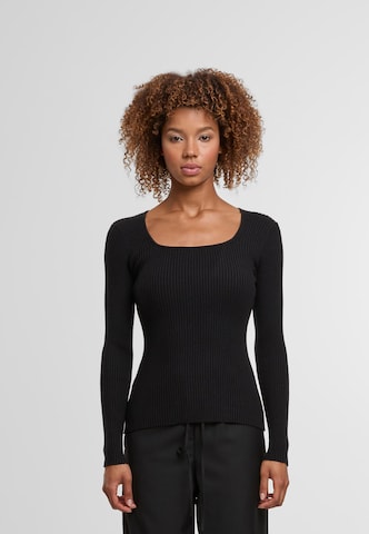 Urban Classics Trui in Zwart: voorkant