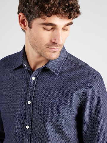 MUSTANG Regular Fit Hemd 'Iowa' in Blau