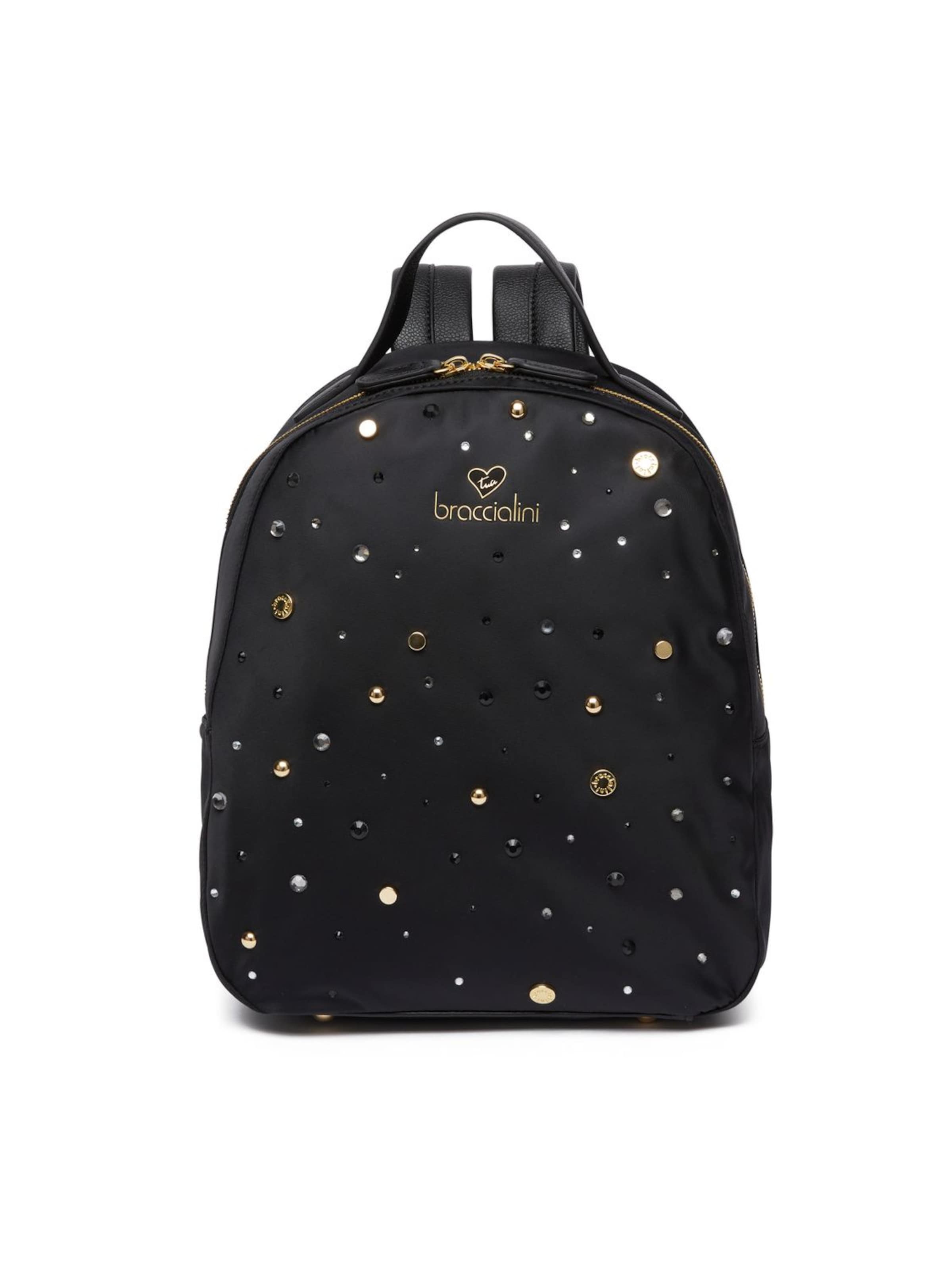 Braccialini Rucksack 'Beth Strass'‌‌ in Schwarz: Vorderseite