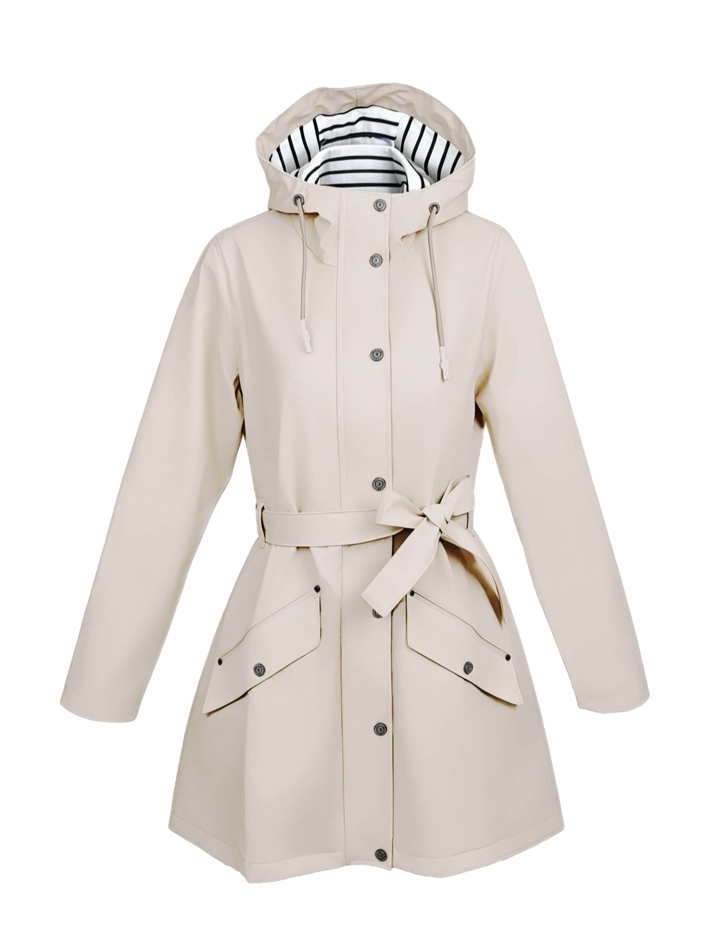 ECOOMA Between-Season Jacket 'women's raincoats' in White: front