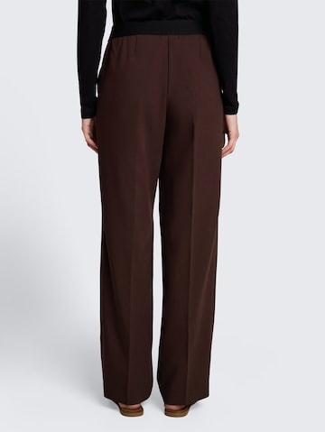 TOM TAILOR Wide leg Pleated Pants in Brown