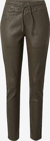 Goosecraft Normální Kalhoty 'Amy' – zelená: přední strana