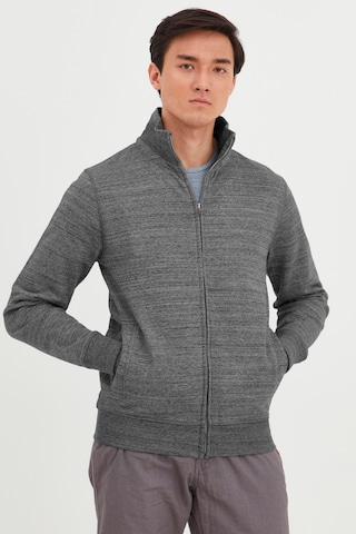 BLEND Zip-Up Hoodie 'LENNER' in Grey: front