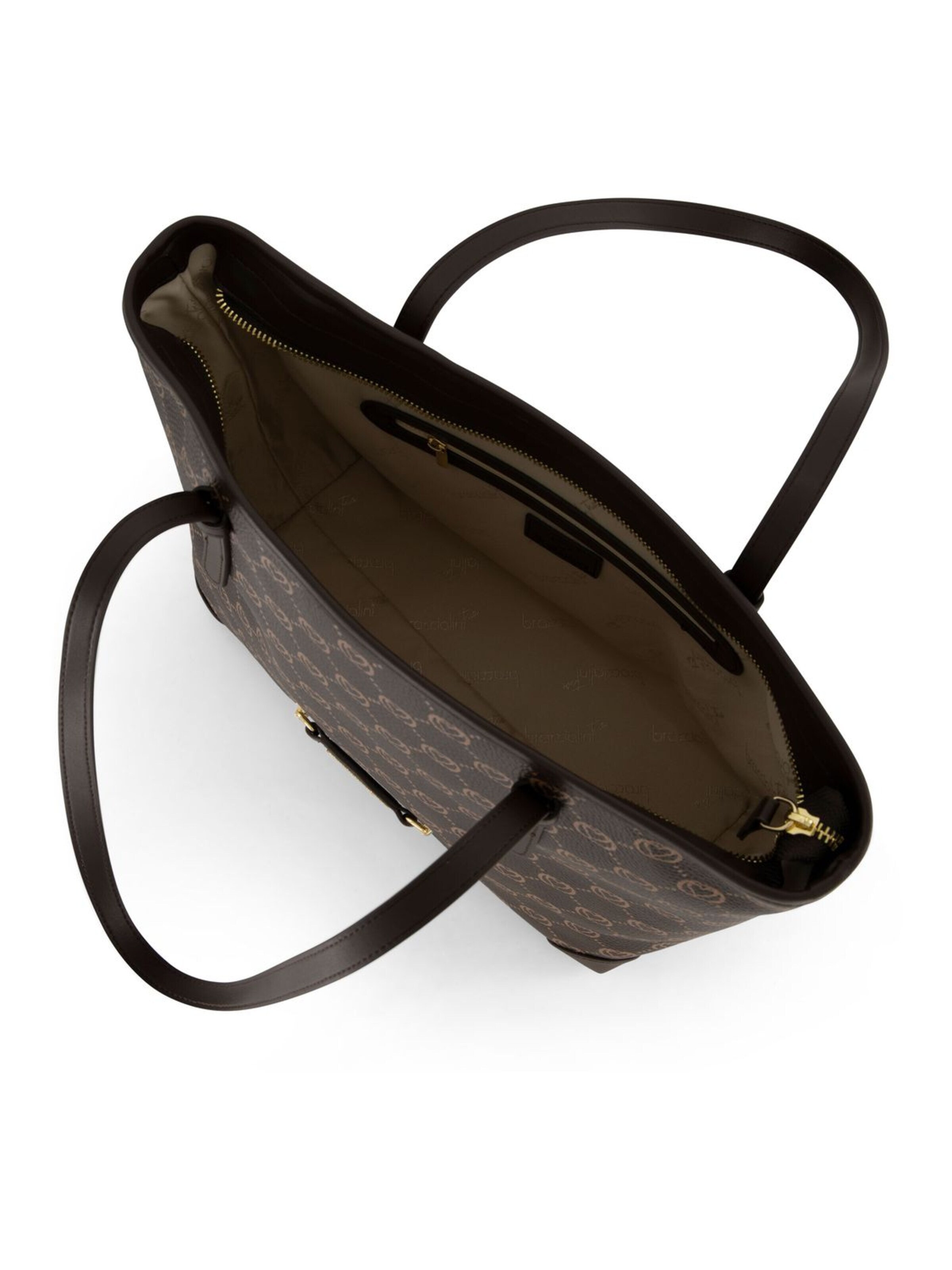 Shopper 'Monogram' di Braccialini in marrone