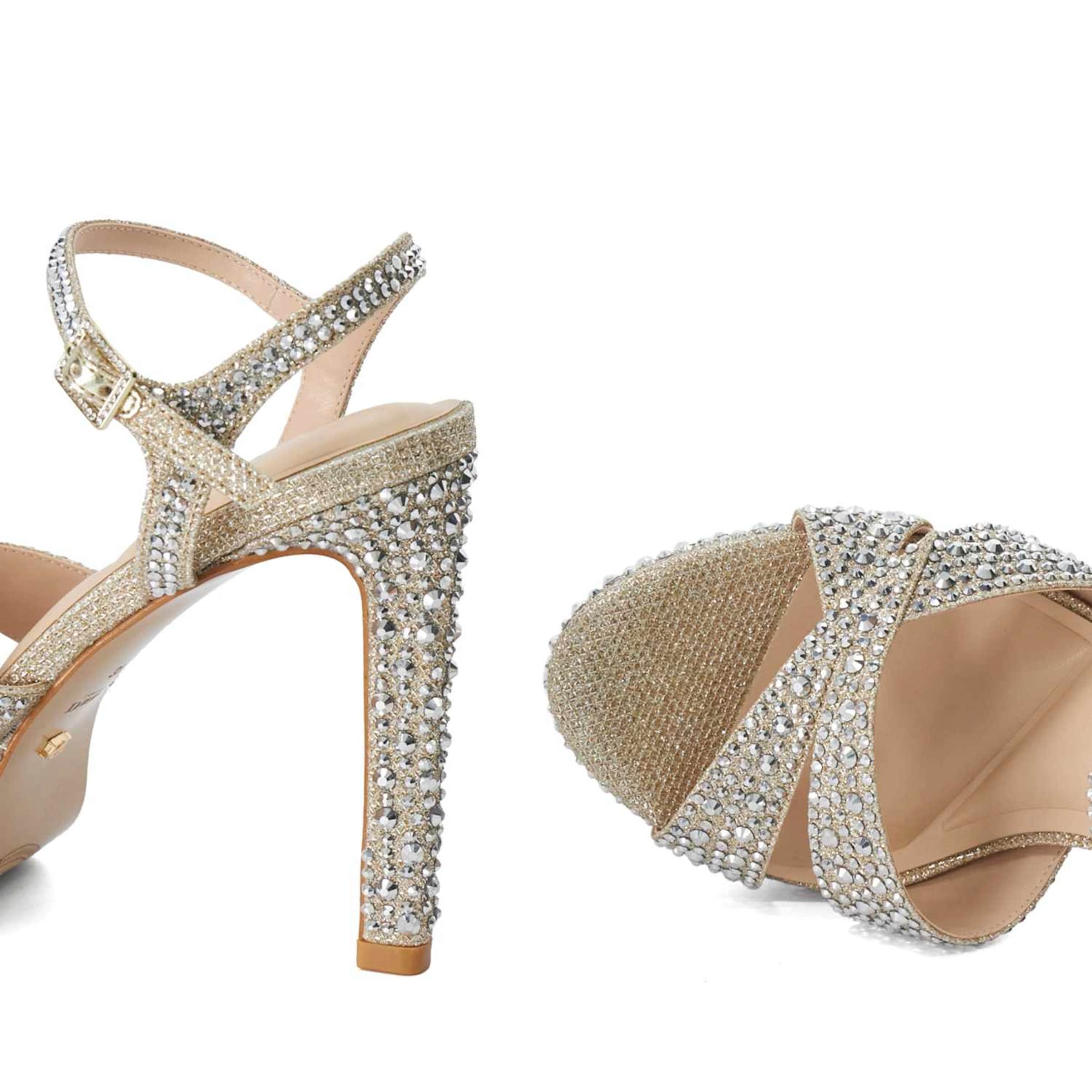 Dune LONDON Riemensandale 'Mayve' in Gold